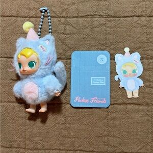 POPMART Authentic Molly “Pocket Friends” plush pendant - Feeling Blue